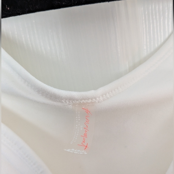 Free People Rouched White Top - Picture 2 of 3